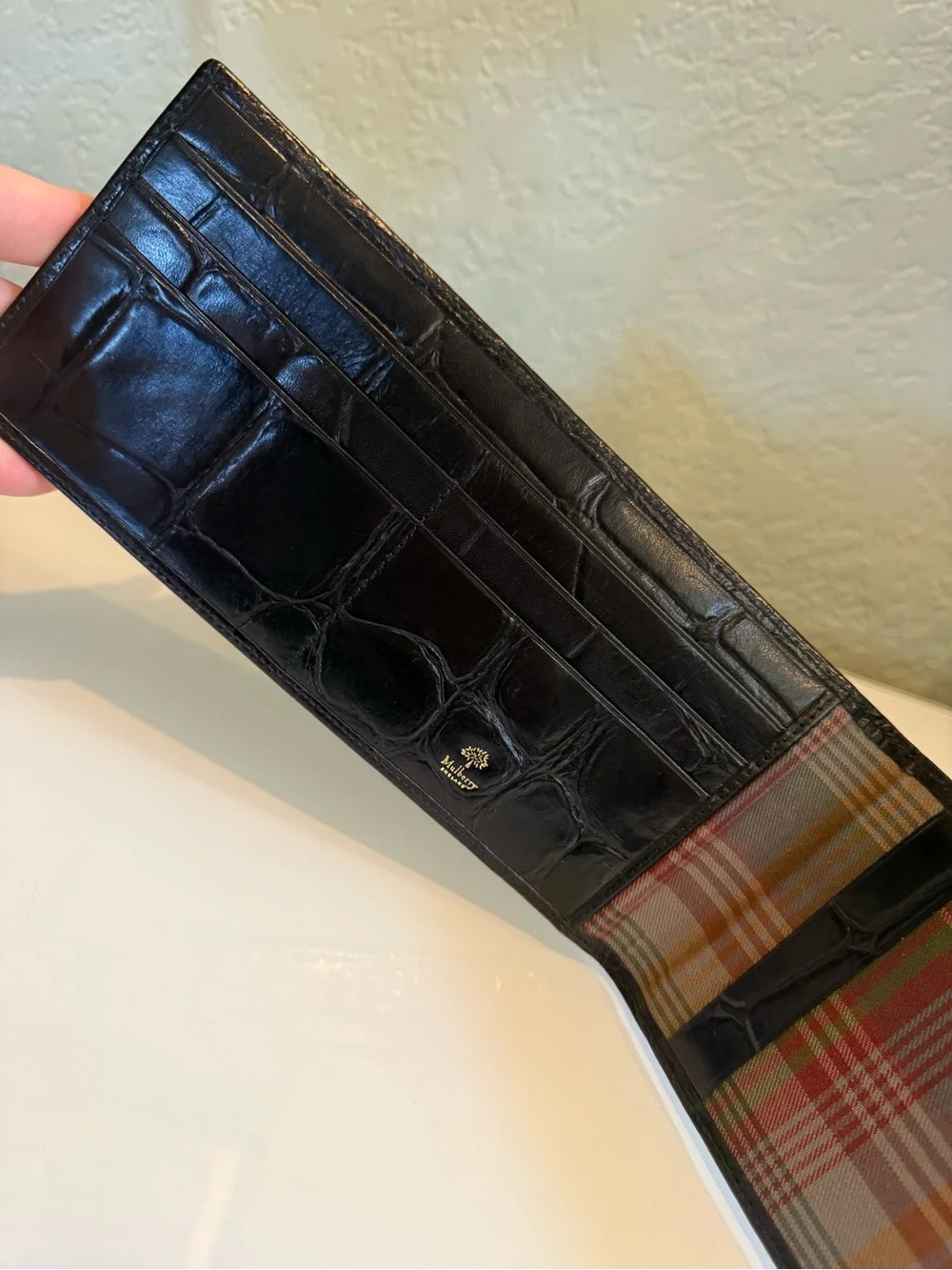 Mulberry Black Croc Long Purse/ Wallet